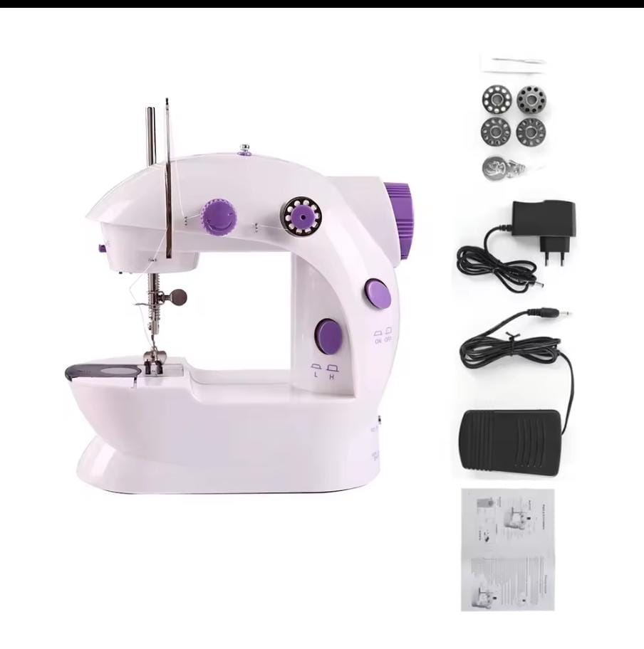 ✨ Mini Sewing Machine — Portable Electric Stitching Machine | Double Thread | Foot Pedal | Home Tailoring