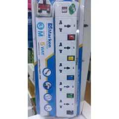 Power Extension Cables 5 way extention marken eith 2 usb port 10 Metre Long /USB Port Surge Protection