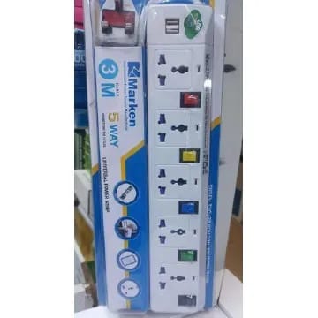 Power Extension Cables 5 way extention marken eith 2 usb port 10 Metre Long /USB Port Surge Protection