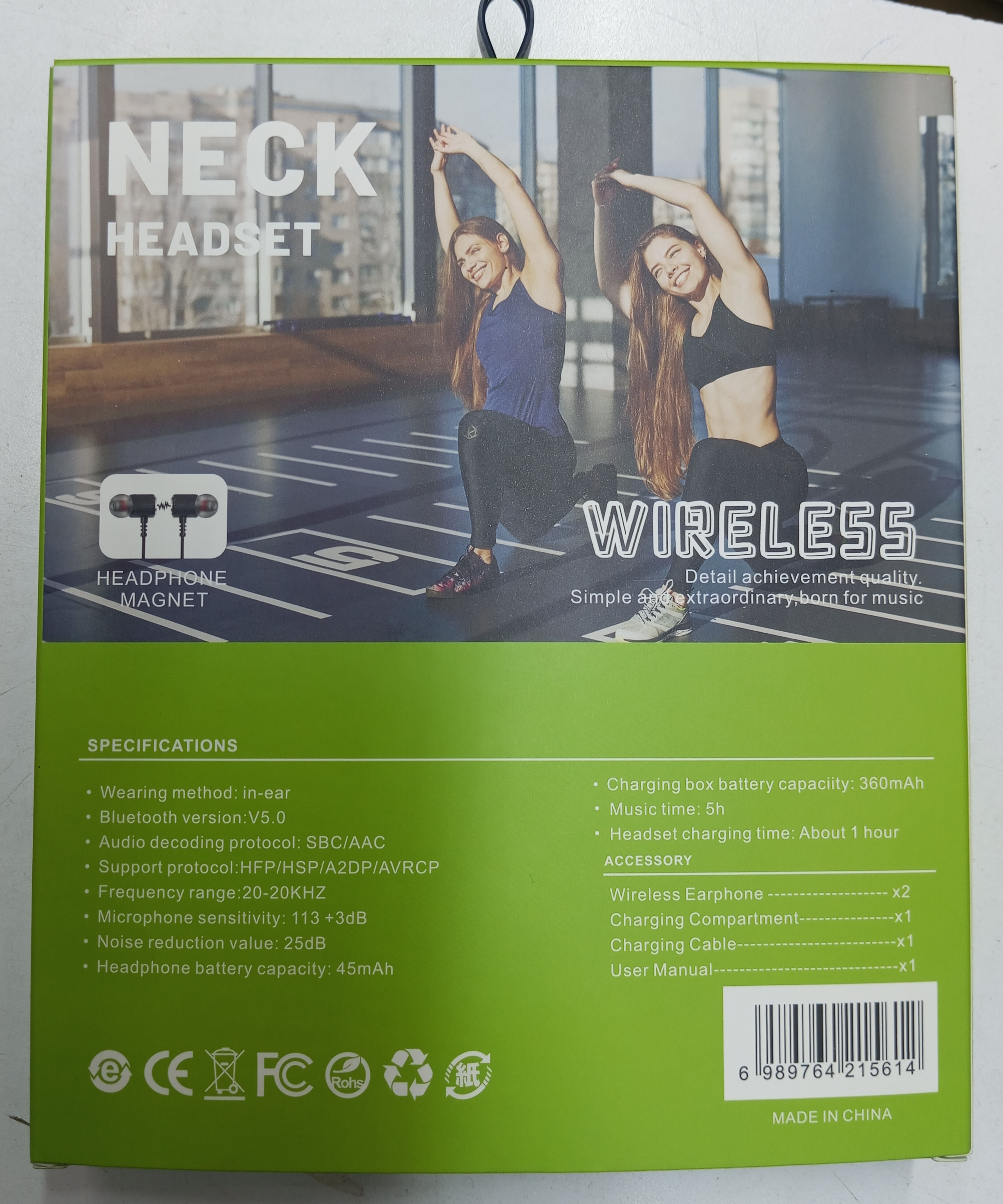 Oraimo HD Sound Wireless Earphones, Flexible Neckband, Powerful Bass, Clear calls, button controls