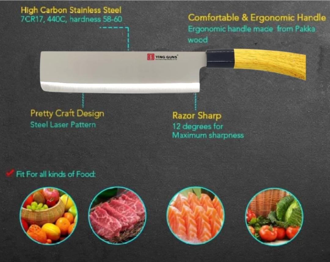 💫🔪 🔪✨

Jinjunli small Bone cleaver knife 30cm long, 5cm width, handle 12cm now available in 2 colours black and yellow