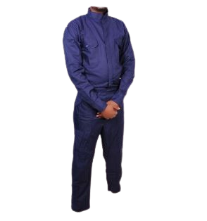 Plain Navy Blue Tetrex Polyester Overalls