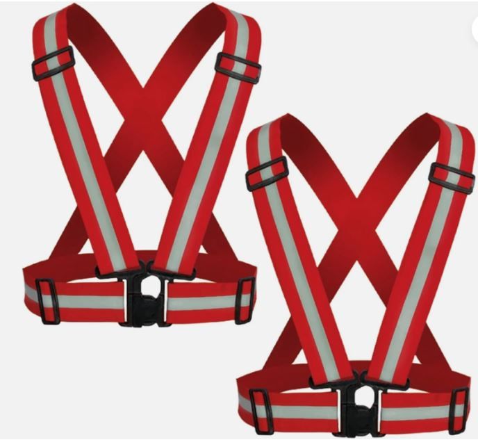 Reflective Safety Vest, Reflective Vest, Adjustable Reflective Safety Vest, Unisex Fluorescent Vest for Running, Cycling, Motorcycling