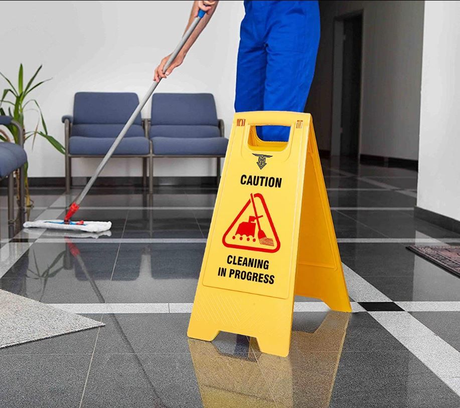 Cleaning In Progress Caution Sign Board Signage -A-Frame Safety Sign