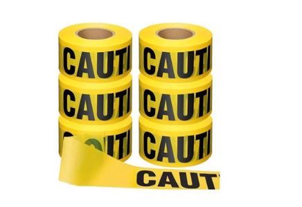 250 meters Printed Yellow Black Caution Tapes - Caution Tape Warning Tape for Steps, High Visibility Tape Crime Scene Barrier, Danger Zone