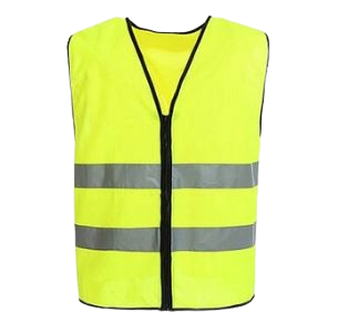 Green 120 GSM Zipper Safety Vest - High Visibility Reflective Vest