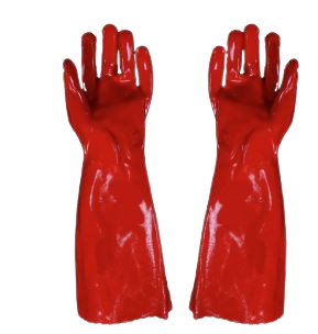 Chemical Resistant Red PVC Gauntlet