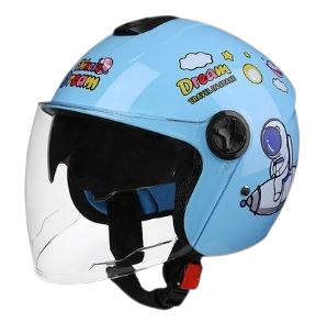 Children’s Open-Face Motorcycle Helmet with Double Visor-ideal for 6 to 14 years