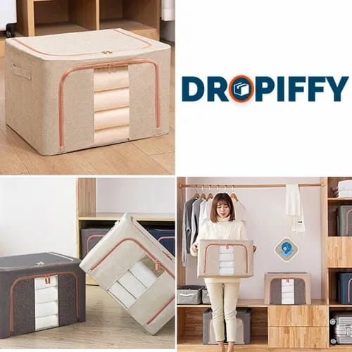 🐾💃🏽66L 50x40x33cm Foldable metal frame clothes storage bag