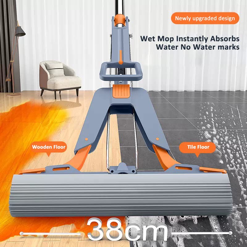 New arrival❄️🪷 ♦️38cmx110cm self wringing super absorbent sponge mop