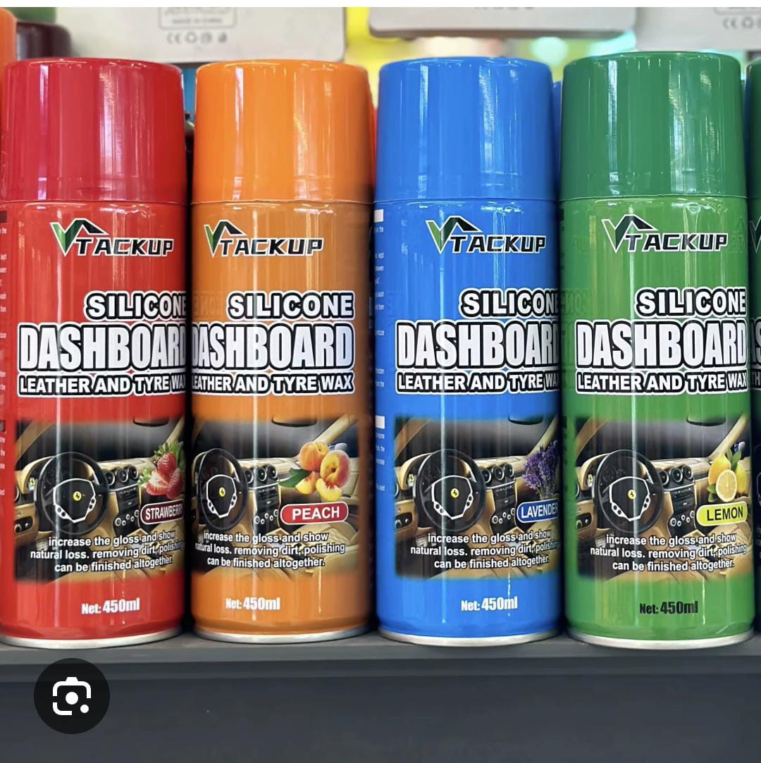 *✅ Dashboard leather and tyre wax, this is suitable for all kind of vehicle instrument desks, electrical appliances,tires, steering wheel, leather sofas,bumpers, plastic and furniture* *450 ml*