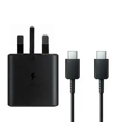 Samsung 45W Adapter + USB C TO C Cable – Black