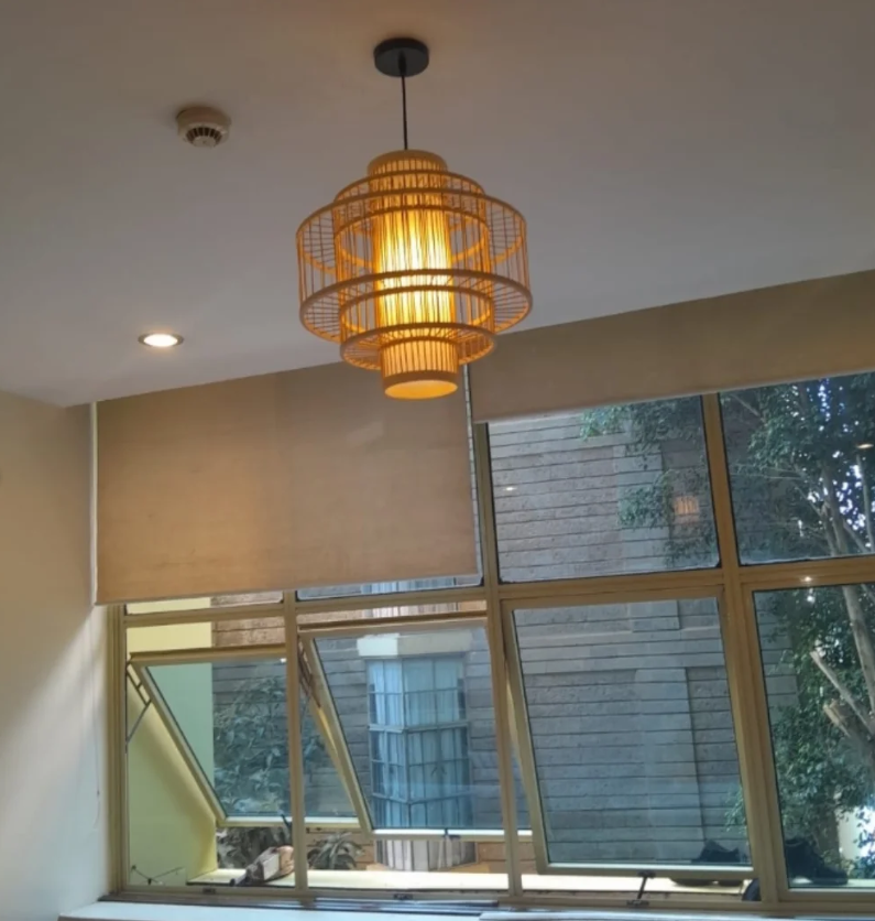 Personality bamboo sisal chandelier