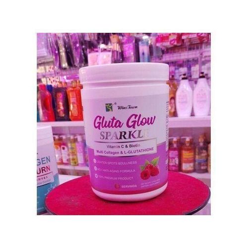 GLUTA GLOW Sparkle Powder Skin Whitening & Anti-Aging Supplement Vitamin C, Biotin, Collagen, Glutathione