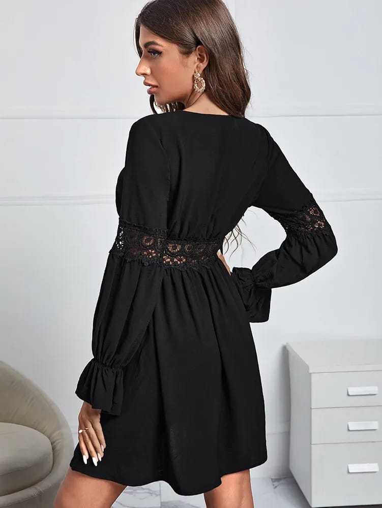 Black Summer Women Dress Casual Elegant Evening Party Ladies Dresses Girl Clothes Color Block Round Neck Beach Party Short Sleeve Maxi Dress Fast delivery within 1-5 days