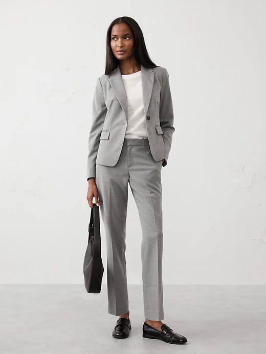 Ladies Office Suits 2Psc Set Clothes Women Clothing Sets Two Piece Outfits Chic Women’s Sleeveless Trouser Blazer Neck Stylish Piece Outfit for Office Casual Outings Vacations Meetings