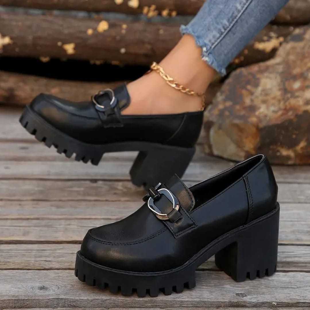 New Women's boots Shoes Real Soft Leather Martin Boots Female British Style All-match Thick-soled Ankle bo Fashion Ladies Casual Boots Elegant Square heel Vintage Boots Cool Shoes Girl Combat