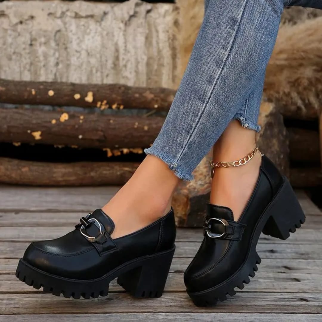 New Women's boots Shoes Real Soft Leather Martin Boots Female British Style All-match Thick-soled Ankle bo Fashion Ladies Casual Boots Elegant Square heel Vintage Boots Cool Shoes Girl Combat