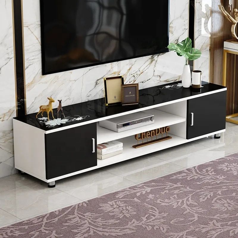 4FT Stylish Modern Wooden TV Stand For Up To 75'' Tv