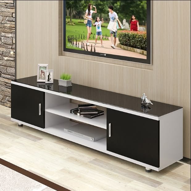 4FT Stylish Modern Wooden TV Stand For Up To 75'' Tv