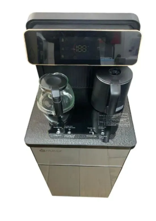 Nunix A2C Bottom Load Hot and Cold Stand-Alone Water Dispenser with Coffee Maker With 2 Electric Kettles Included Storage Cabinet Overheat Protection Low Power Consumption