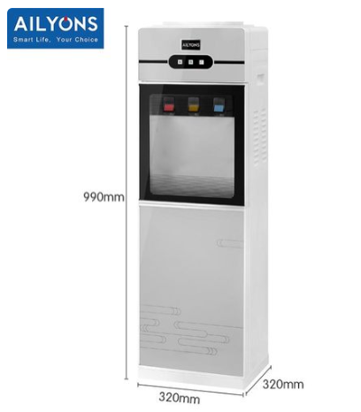 AILYONS AFK-112 3 Taps- Hot & Cold & Normal Standing Water Dispenser with Storage Cabinet