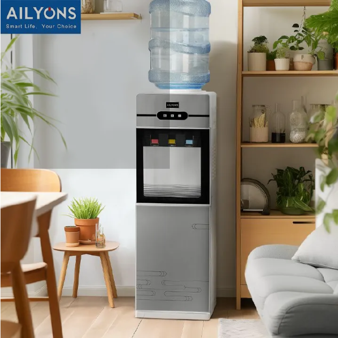 AILYONS AFK-112 3 Taps- Hot & Cold & Normal Standing Water Dispenser with Storage Cabinet
