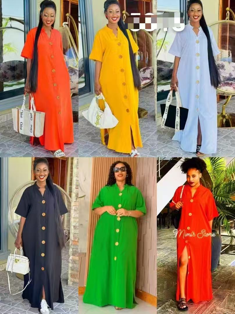 Women’s Button-Down Maxi Shirt Dress