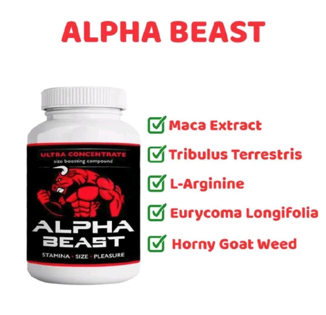Alpha Beast Best Male Power Boost Libido & Stamina to Last Longer . Big Penis Size Enhancement Supplement