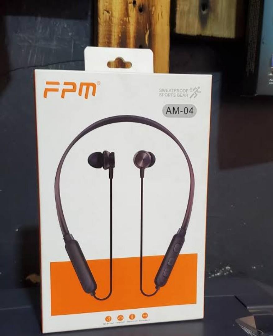 FPM AM-04 BLUETOOTH NECKBAND WIRELESS BLUETOOTH SWEAT PROOF SPORTS GEAR