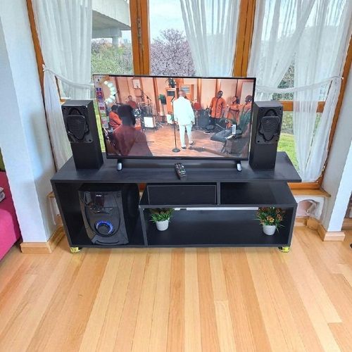 Mexico Wooden 4ft Modern Tv Stand Can Fit Upto 55 Inches Tv - Black
