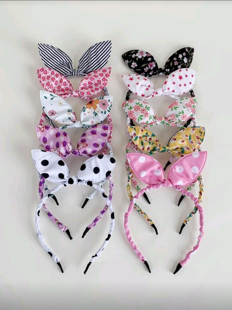 🎀 Trendy Bow Knot Fabric Headbands for Girls & Kids – 1-Piece Printed Hairband Set with Cute Floral, Polka Dot, and Heart Designs | Comfortable, Non-Slip, Stylish Hair Accessories for Everyday Wear