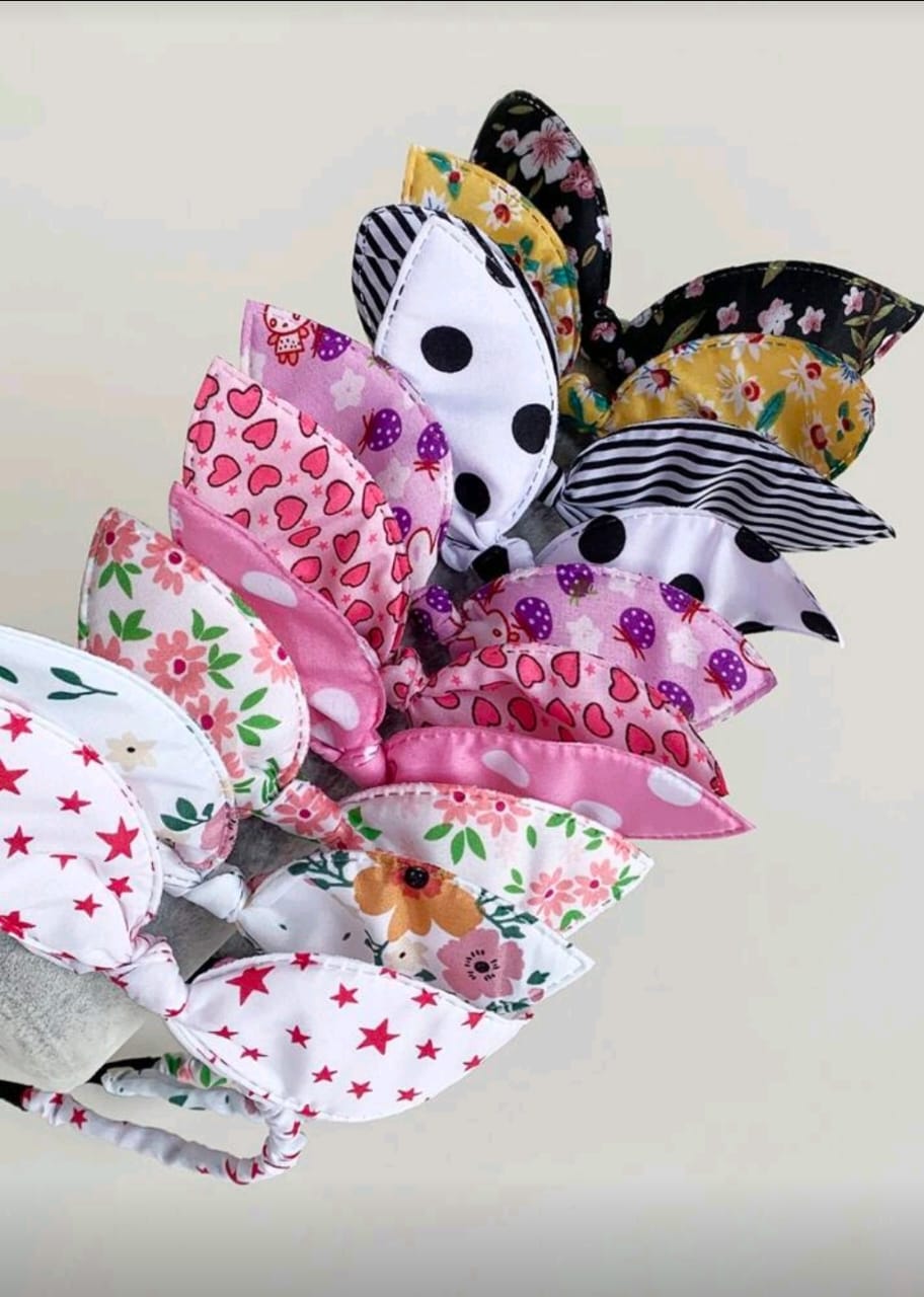 🎀 Trendy Bow Knot Fabric Headbands for Girls & Kids – 1-Piece Printed Hairband Set with Cute Floral, Polka Dot, and Heart Designs | Comfortable, Non-Slip, Stylish Hair Accessories for Everyday Wear