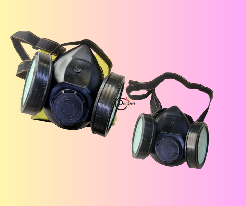 half-face chemical respirators. These devices are designed to protect the wearer from inhaling hazardous airborne contaminants such as fumes, vapors, gases, and particulate matter. 
Key features:
Dual