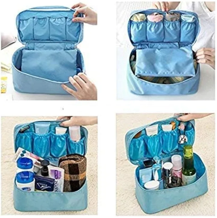 ✨ ✨Top Choice Travel Innerwear & Cosmetic Organizer Bag – Durable Waterproof Multi-Section Mini Storage Pouch for Neat & Hygienic Packing