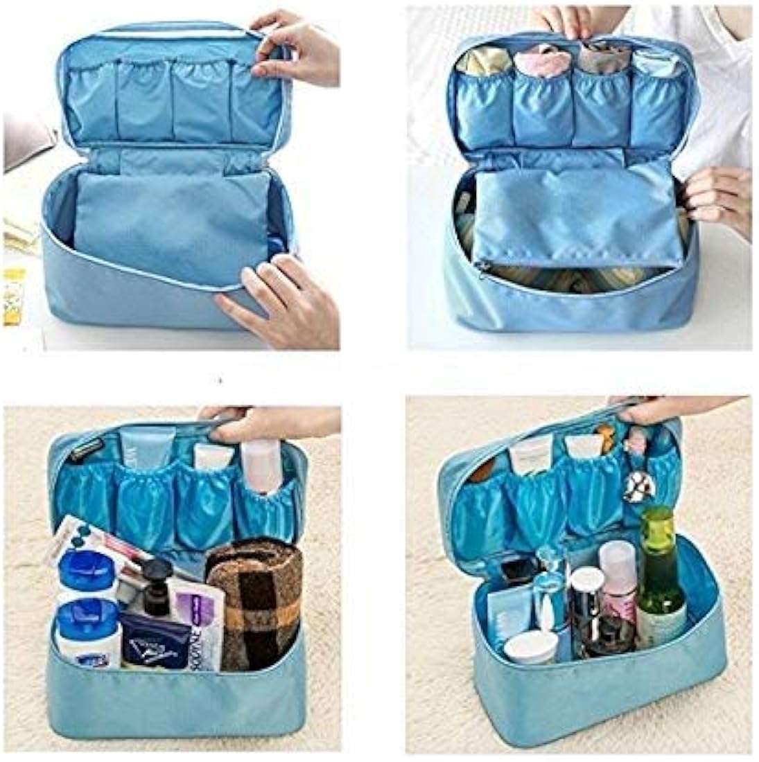 🔥 🔥Hot Deal Travel Makeup & Innerwear Organizer – Lightweight Waterproof Mini Bag with Multiple Compartments for Toiletries & Accessories