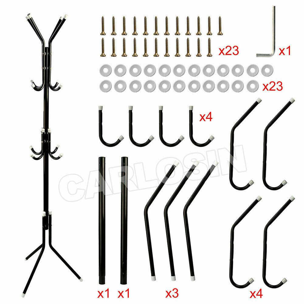 🔥 Smart Organizer Freestanding Coat Hanger 🧥 | Modern Metal Floor Standing Clothes Rack with Stable Tripod Base for Jackets, Bags, Hats & Scarves