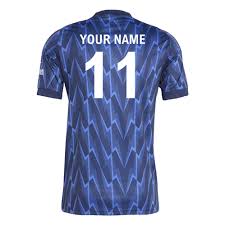 Printed Custom Name & Number Arsenal FC 25/26 Away Blue Jersey – Men’s Player Version Football Shirt, Premium Breathable Quick-Dry Kit