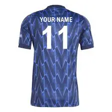 Printed Custom Name & Number Arsenal FC 25/26 Away Blue Jersey – Men’s Player Version Football Shirt, Premium Breathable Quick-Dry Kit
