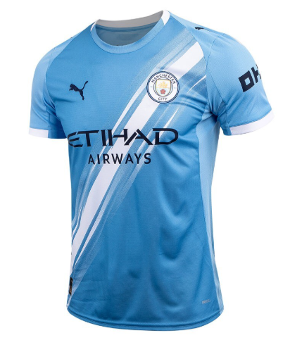 Manchester City 2025/2026 Home Kit, Sky Blue Football Jersey with Diagonal Stripe, Lightweight Breathable Polyester Shirt for Training,Matches or Casual Wear and Everyday Sporting Comfort PlusFit