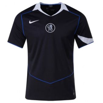 Hot Deal! Chelsea FC 2025/26 Black Third Kit Jersey with Blue Piping and Modern Crest, Lightweight Breathable Performance Football Shirt for Training, Matches, Fans and Casual Wear Everyday Use Plus X