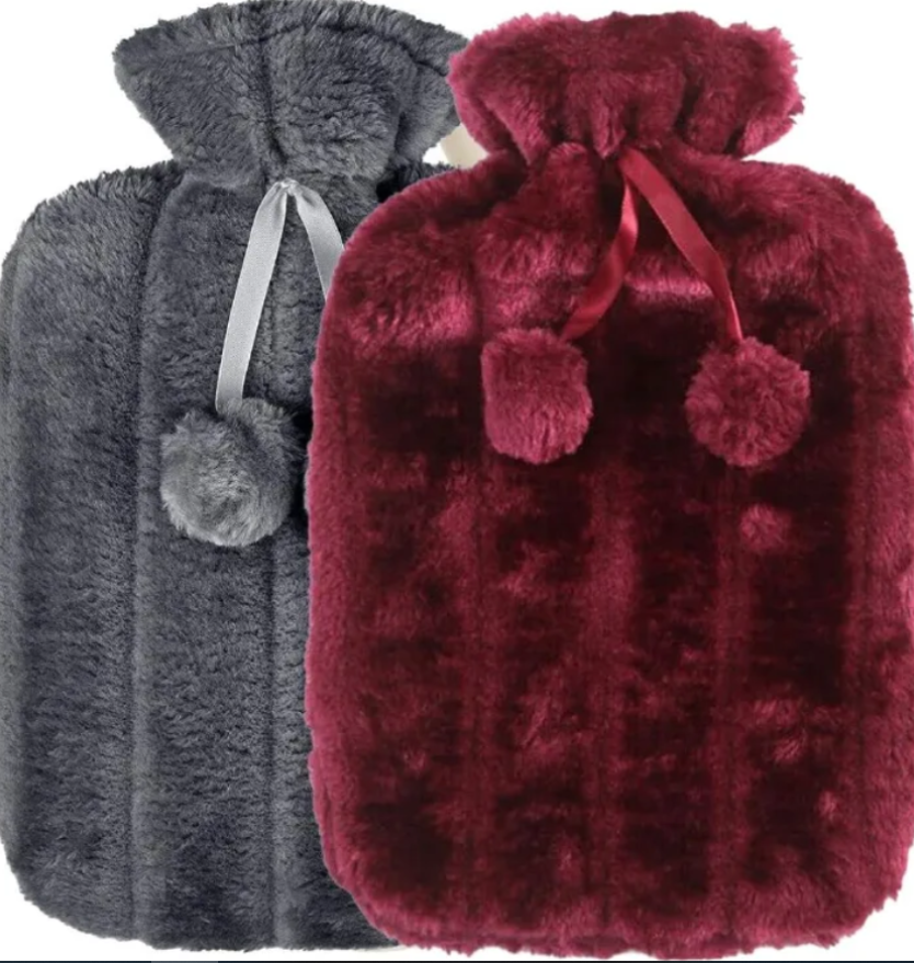 Offer Offer Offer! Premium 2-Pack 2L Hot Water Bottles with Ultra-Soft Plush Covers – Leak-Proof, Reusable & Heat-Retaining Design for Pain Relief, Warmth & Comfort
