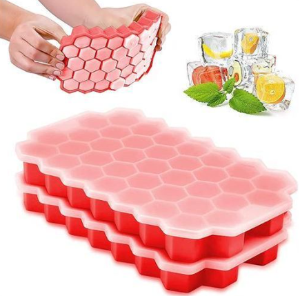 Limited offer! Honeycomb Ice Cube Maker Tray – Flexible Silicone Hexagon Ice Mold for Drinks, Cocktails, Juice & Freezer Use (Reusable Ice Cube Maker)