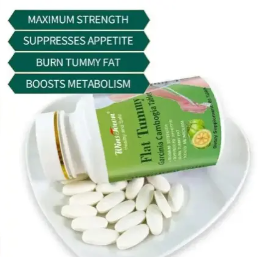 ORIGINAL Flat Tummy Tablet With Garcinia Cambogia (800mg) Wins Town Flat Tummy Pills Garcinia Cambogia 60 Capsules Burns Tummy, Suppresses Appetite, and Boosts Metabolism High Quality Effective Flat
