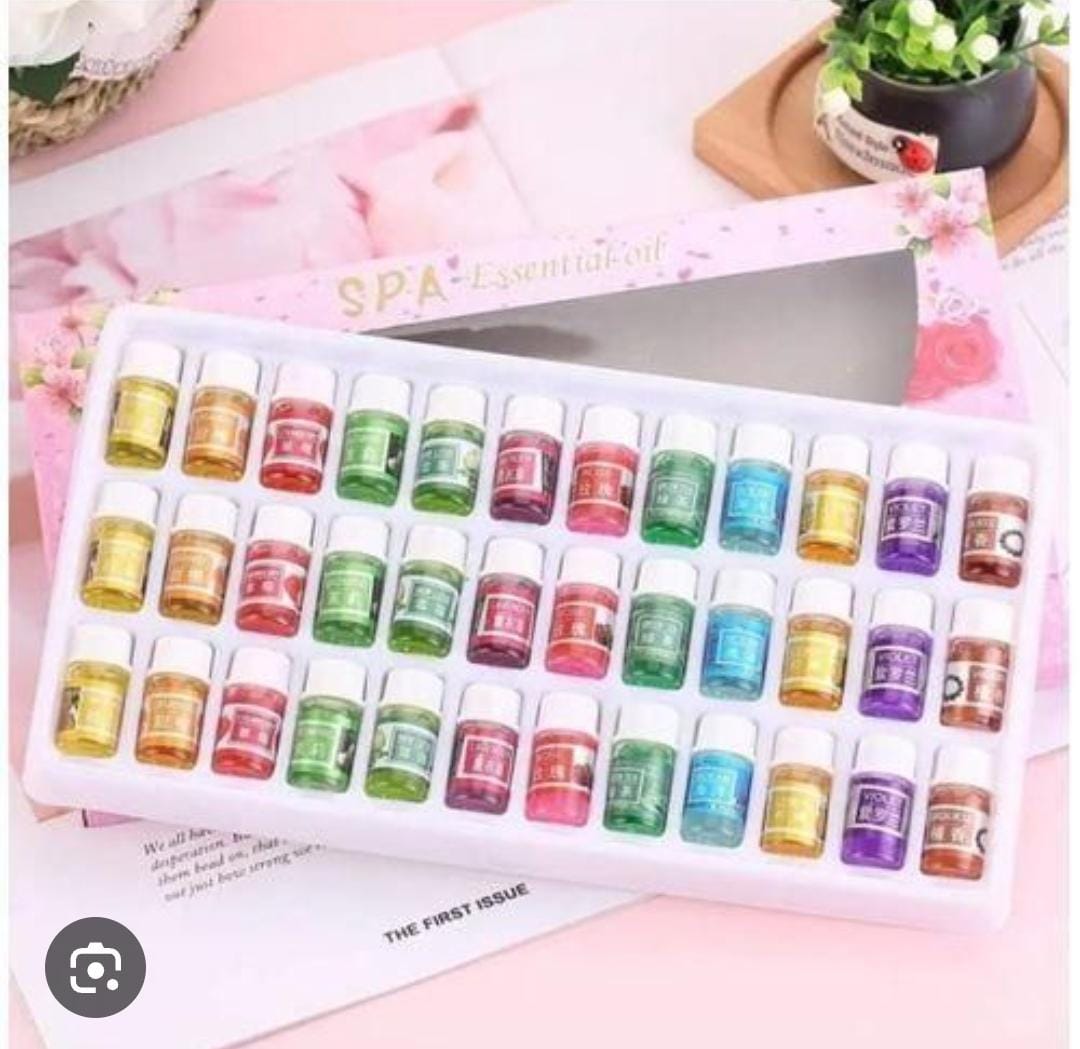 Premium 36-Pack Essential Oils Set (3ml Each) – 12 Scents × 3 Bottles Each – Rose, Lemon, Rosemary, Lily, Strawberry, Violet, Green Tea, Ocean, Sandalwood, Osmanthus, Jasmine & Lavender – Aromatherapy