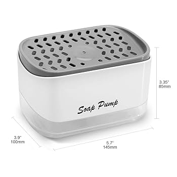 QuickPump Kitchen Soap Dispenser with Sponge Caddy – Fast, Clean & Efficient Dishwashing
