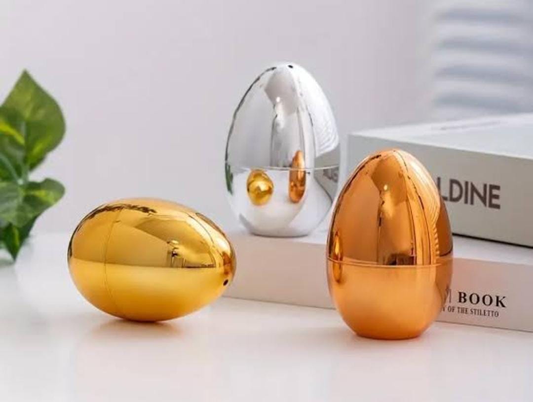 Modern Gold Egg Design Toothpick Holder Box – Compact Hygienic Toothpick Dispenser for Home Dining, Restaurants, Hotels & Office Tables