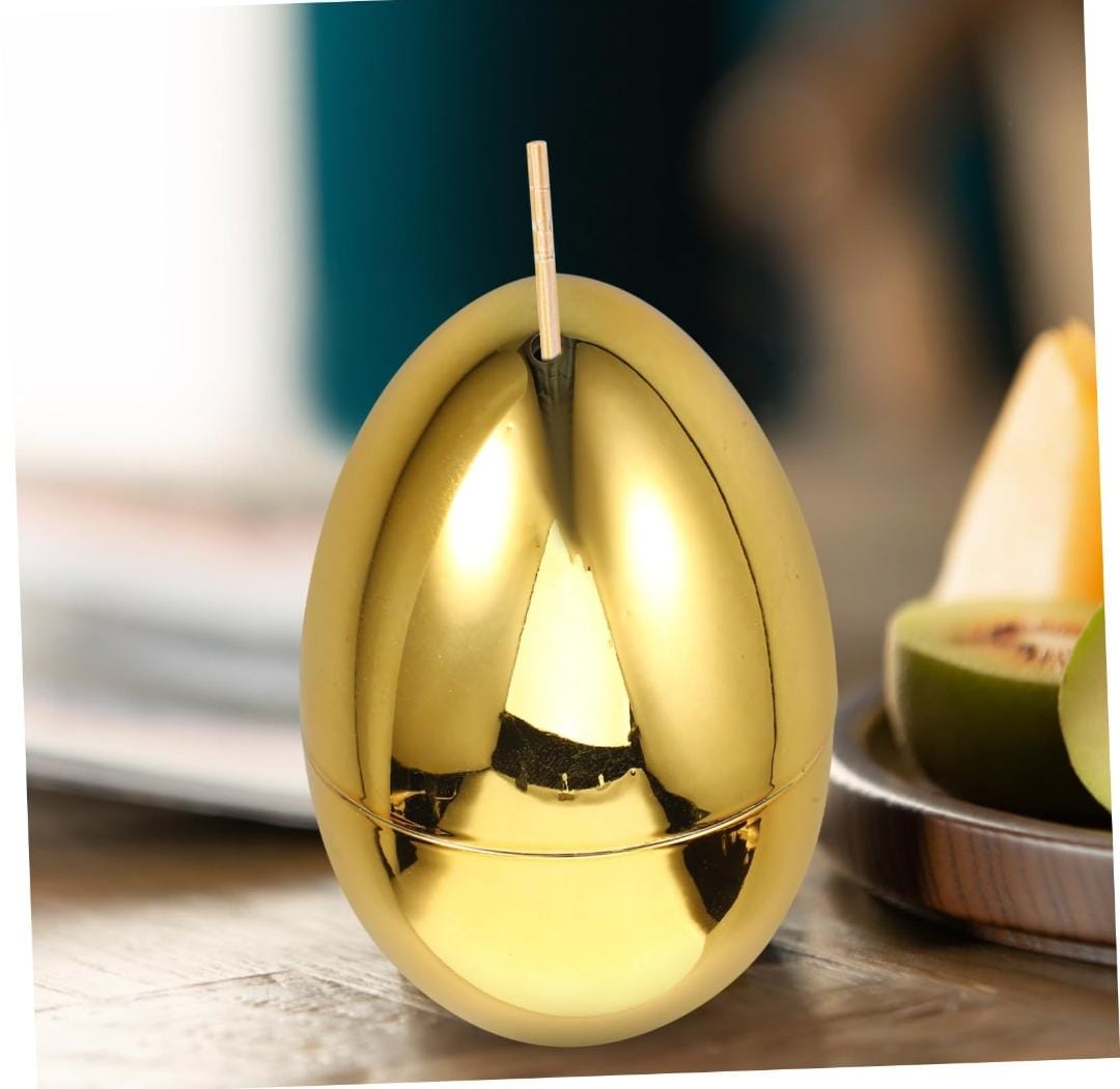 Modern Gold Egg Design Toothpick Holder Box – Compact Hygienic Toothpick Dispenser for Home Dining, Restaurants, Hotels & Office Tables