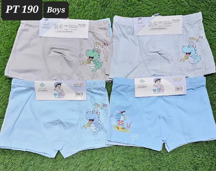 3-Pack Breathable Cotton Baby Boys Boxer Shorts – Soft Breathable Elastic Waist Underwear for Toddlers & Kids