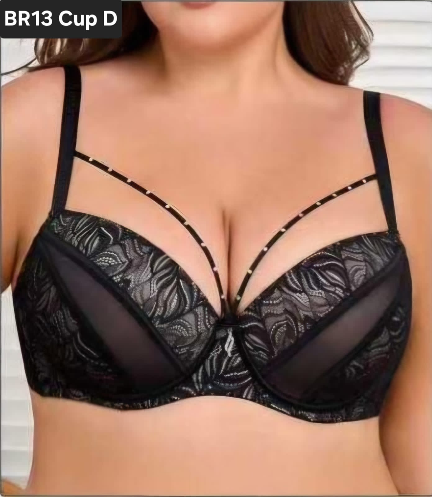 Women’s Cup D Sexy Lace Bra – Push-Up Underwire Transparent Bridal & Party Lingerie